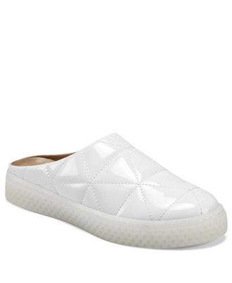 Aerosoles Ella Mule Womens White Quilted Slip On Comfort Shoes RHS9336
