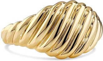 Devata Rope Ring in Gold Plated Sterling Silver, 12mm in Yellow Gold at Nordstrom, Size 7