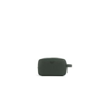 Emporio Armani ASV Regenerated Saffiano Washbag - Heren - Tassen - Groen - Maat: ONE Size Leer