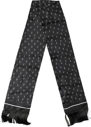 Dolce & Gabbana Silky Scarves, male, Black, Size: ONE SIZE Silk Dotted Print Foulard