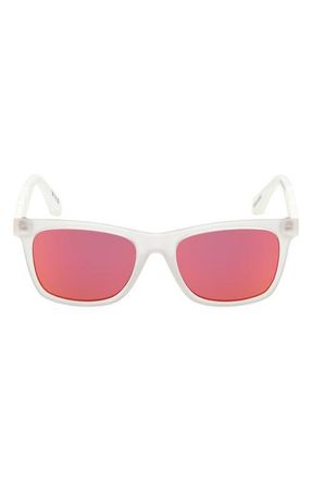 adidas 53MM Navigator Sunglasses in Crystal /Mirror Violet at Nordstrom