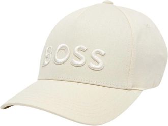 HUGO BOSS Seth Cap - Heren - Petten - Wit - ONE Size - Katoen - Accessoires