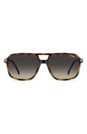 Carrera 390/S 59mm Gradient Rectangular Sunglasses in Havana/dark Grey Sf at Nordstrom