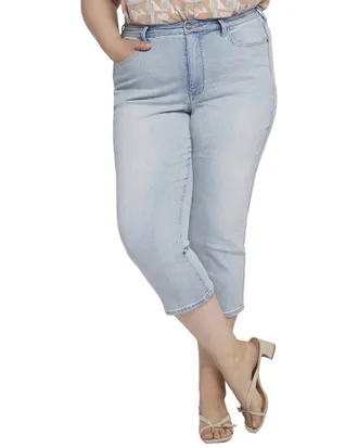 NYDJ Nydj Plus Joni Enchant High-Rise Capri Jean