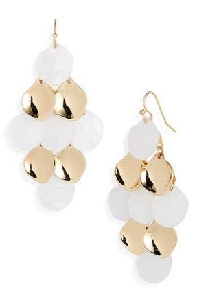 Nordstrom Chandelier Drop Earrings in Ivory- Gold at Nordstrom Rack