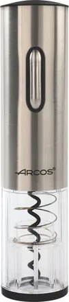 Arcos Sacacorchos El&eacute;ctrico Abrebotellas El&eacute;ctrico - Hecho De Abs - Color Gris (incluye Cargador Y Cortac&aacute;psulas) - Gris - Arcos