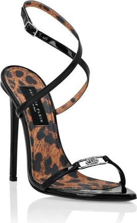 Philipp Plein Leather Sandals High Heels Women in Black at Nordstrom, Size 41