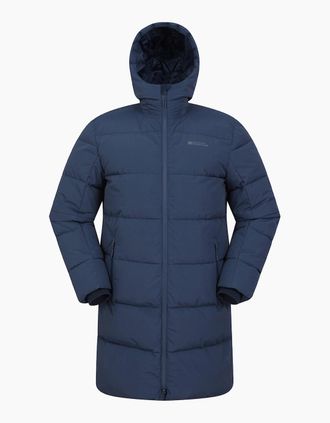 Mountain Warehouse Mens Mountain Warehouse Mens Vortex Longline Padded Jacket - Navy - Size: Regular/34