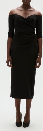 Amsale Stretch Crepe Cocktail Dress in Black at Nordstrom, Size 0