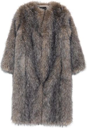 Maje Cappotto in pelliccia sintetica - Grigio