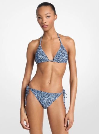 Michael Kors Floral Print Bikini Top
