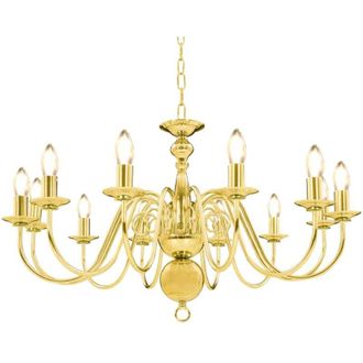 vidaXL Lampadario Dorato per 12 Lampadine E14 - Vidaxl