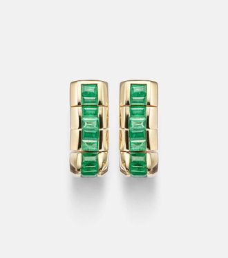 Shay Jewelry Orecchini Scales in oro 18kt con smeraldi