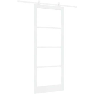 vidaXL Puerta Deslizante Orkdal Blanco 93 X 232 Cm Madera Y Metal Vidaxl