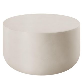 TecTake Mesa de centro redonda dise&ntilde;o minimalista 80 x 39,5 cm blanco