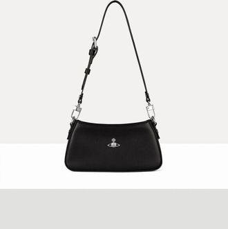 Vivienne Westwood Tasha Shoulder Phone Bag Pu Smooth Black