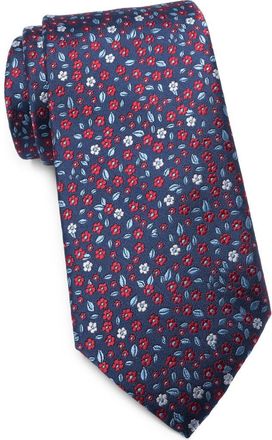 Tommy Hilfiger Botanical Tie in Navy/Red at Nordstrom Rack