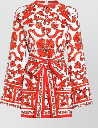 Dolce & Gabbana majolica print silk charmeuse dress