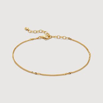 Monica Vinader Gold Curb Twist Chain Bracelet