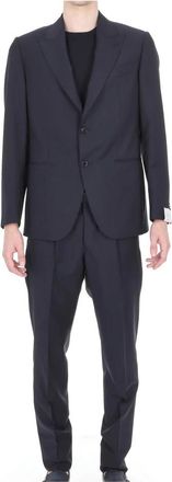 Caruso Norma Tailored Suit - Heren - Business pakken - Blauw - XL - Wol - Kostuums