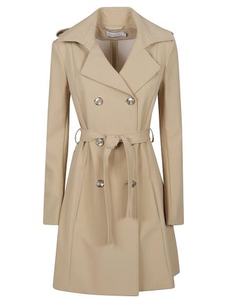 Patrizia Pepe Double Breasted Polyamide Trench Coat