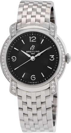 Breitling Premier Quartz Diamond Black Dial Ladies Watch A77330671B1A1