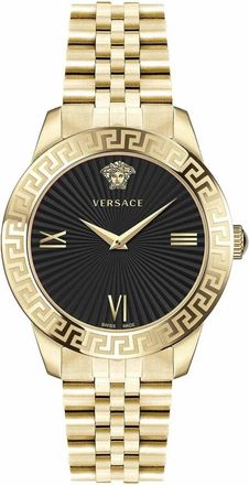 Versace Greca Signature Roestvrijstalen Armbandhorloge - Dames - Horloges - Geel - ONE Size - Accessoires