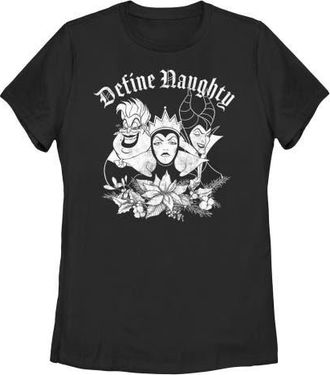 Disney Womens Disney Villains Define Naughty Graphic T-Shirt in Black at Nordstrom, Size Xx-Large