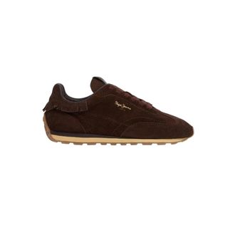 Pepe Jeans London Schoenen, Dames, Bruin, 36 EU, Su&egrave;de, Marvin Retro Trainers