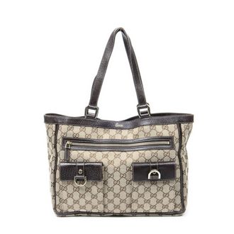 Gucci Pre-owned Womens Abbey Pocket Tote Shoulder Bag - Brown - One Size