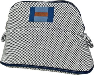 Herm&egrave;s Bolide Navy Canvas Pouch (Pre-Owned)