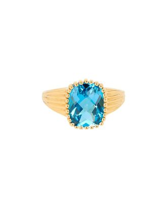 Tiramisu 14K Plated 3.25 Ct. Tw. Swiss Blue Topaz Ring