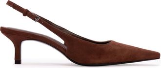 Black Suede Studio Lainey 50 Suede Pump in Brownie Suede at Nordstrom, Size 39 Eu