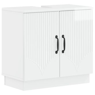 vidaXL Mueble De Lavabo Para Ba&ntilde;o Hoorn Blanco Brillante Vidaxl