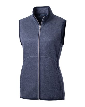 Cutter & Buck Mainsail Basic Sweater-Knit Womens Full Zip Vest