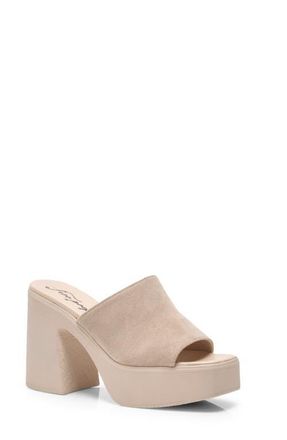 Free People Zoe Platform Slide Sandal in Diamond Suede at Nordstrom, Size 6.5Us