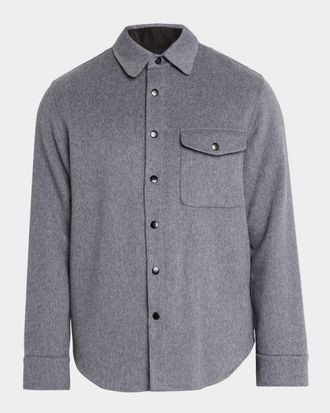Neiman Marcus Men & apos;s Double-Face Wool Overshirt