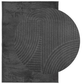 Berkfield Home Rug IZA Short Pile Scandinavian Look Anthracite 140x200 cm in Dark Grey | Size: Medium
