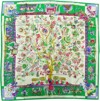 Herm&egrave;s Pre-owned Hermes Fantaisies Indiennes Silk Scarf 90 Ladies OYF4R46UTHC1ASIK
