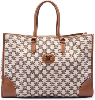 Celine Pre-owned Celine Triomphe Embroidered Canvas Horizontal Cabas Tote Ladies 7NI6GZCZ1CDNCZGW