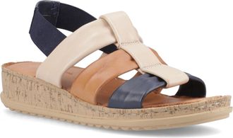 Hush Puppies Eden Gladiator Leather Womens Navy Mix Sandals - Size UK 6