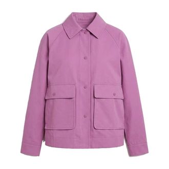Herno Light Jackets, female, Pink, Size: M Denim Jacket
