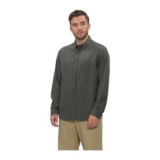 Anerkjendt Akleif Cot/Linen/Vis L/S Shirt - Heren - Overhemden - Groen - Maat: S Linnen