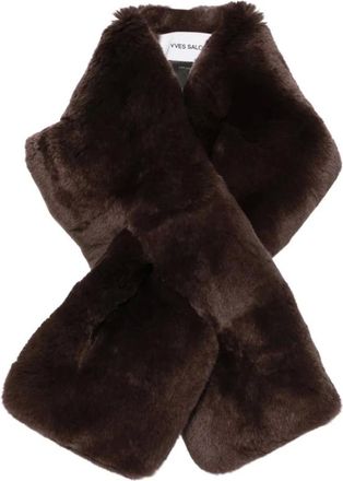 Yves Salomon Accessoires, Dames, Bruin, ONE Size, Rex Sjaal