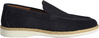 Desa Mens Suede Slip-Ons - Flat Heel, No Closure | Dark Blue - 43