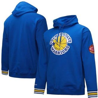 Mitchell & Ness Mens Mitchell & Ness Royal Golden State Warriors Chainstitch Applique Vintage Heavyweight Pullover Hoodie at Nordstrom, Size Xx-Large