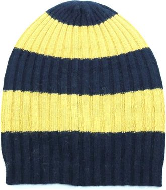 Portolano Slouchy Stripe Beanie in Navy/Mustard at Nordstrom Rack