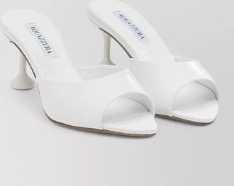 Aquazzura bisous 65 mm peep toe leather mules