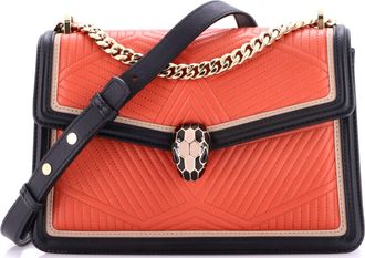 Bulgari Serpenti Forever Shoulder Bag Quilted Leather Small