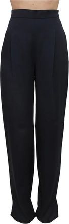 Max Mara Pantalone - Dames - Wijde Broeken - Blauw - 2XL - Broeken